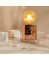 Bomboniera Matrimonio Claraluna 2027 Lampada Led Rose Gold Qui c'è Felicità