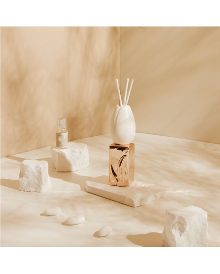 Bomboniera Matrimonio Claraluna 2027 Profumatore Tulipano Bianco e Base Rose Gold