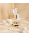 Bomboniera Nozze d'Argento e Matrimonio Claraluna 2027 Lampada Led Design "Doppia Vela" Argento