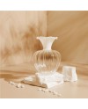 Bomboniera Matrimonio Claraluna 2027 Vaso piccolo Portafiori in Vetro Trasparente e Bordo Bianco