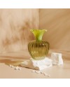Bomboniera Matrimonio e Comunione Claraluna 2027 Vaso Portafiori in Vetro con Bordo Verde Salvia