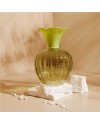 Bomboniera Matrimonio Claraluna 2027 Vaso Grande Portafiori in Vetro con Bordo Verde Salvia