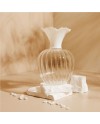 Bomboniera Matrimonio Claraluna 2027 Vaso Grande Portafiori in Vetro Trasparente e Bordo Bianco