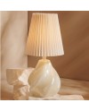 Bomboniera Matrimonio Claraluna 2027 Lampada da Tavolo Crema con Paralume Plissettato