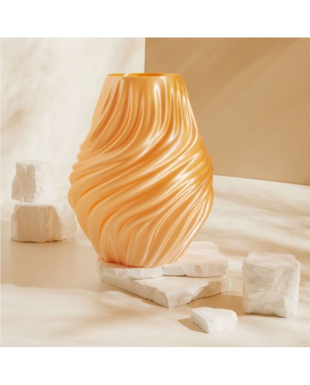 Bomboniera Matrimonio e Comunione Claraluna 2027 Vaso Portafiori color Pesca con Onde