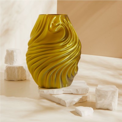Bomboniera Matrimonio e Comunione Claraluna 2027 Vaso Portafiori color Verde con Onde