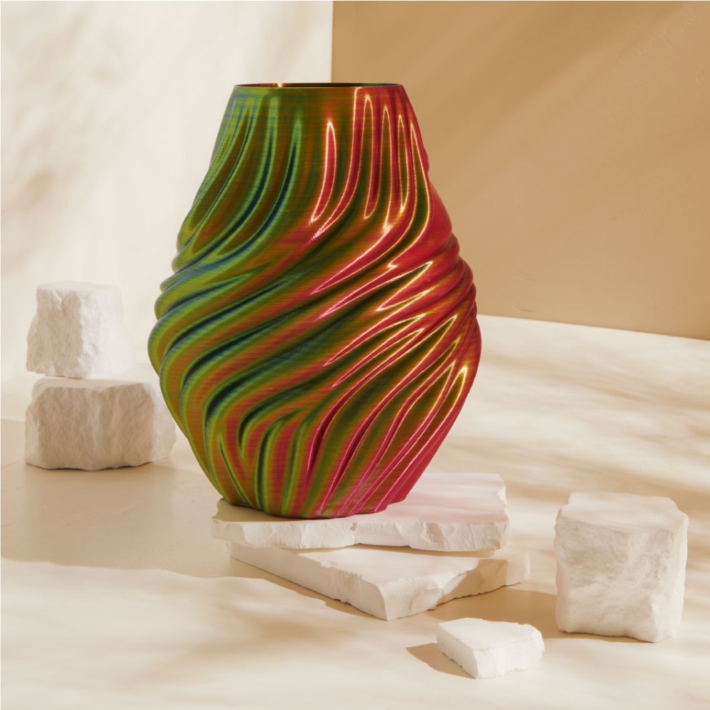 Bomboniera Matrimonio e Comunione Claraluna 2027 Vaso Portafiori color Iridescente con Onde