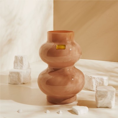 Bomboniera Matrimonio e Comunione Claraluna 2027 Vaso Portafiori in Vetro Rosa antico Design Bubble