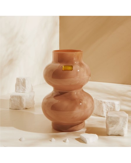 Bomboniera Matrimonio e Comunione Claraluna 2027 Vaso Portafiori in Vetro Rosa antico Design Bubble