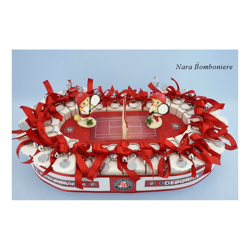 Bomboniere-comunione -cresima-tema-tennis
