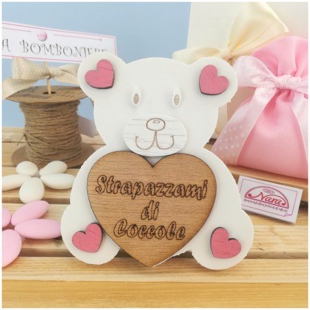 Bomboniera Orsetto Rosa personalizzato