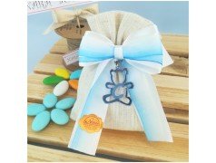 Bomboniere Nascita on line orsacchiotto con iniziali