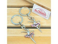 Portachiavi ballerina in metallo