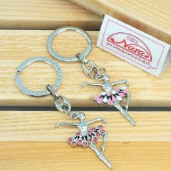 Portachiavi ballerina in metallo