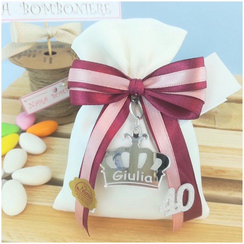Corona bomboniera per compleanno personalizzata