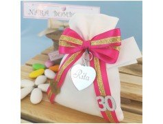 Bomboniera x 30 Anni cuoricino personalizzato