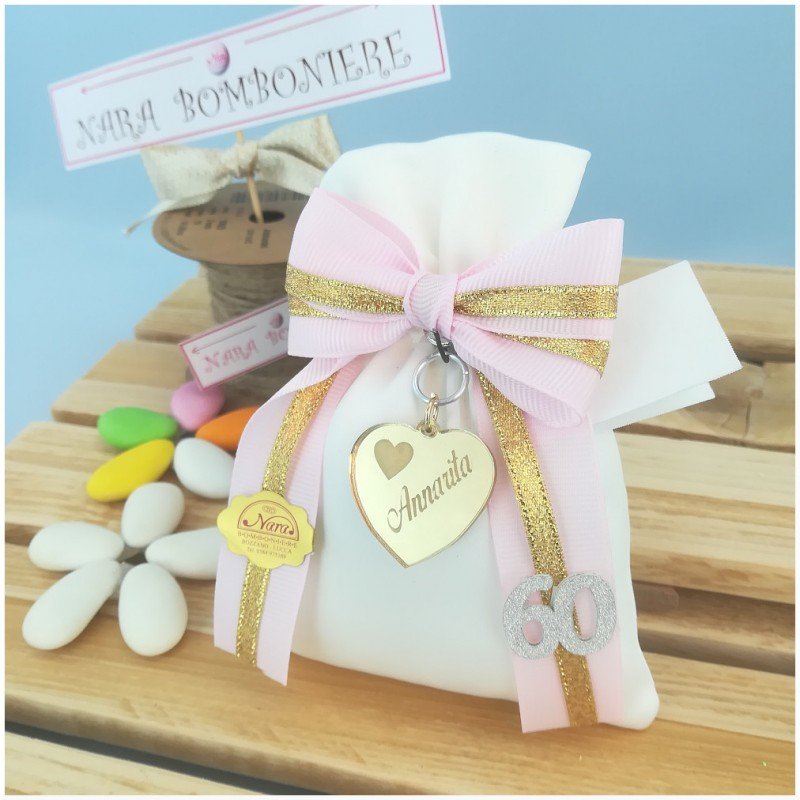 Bomboniera cuore per 60 compleanno