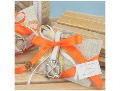 Bomboniere 60  Anni Porta chiavi  quadrifoglio e cuore