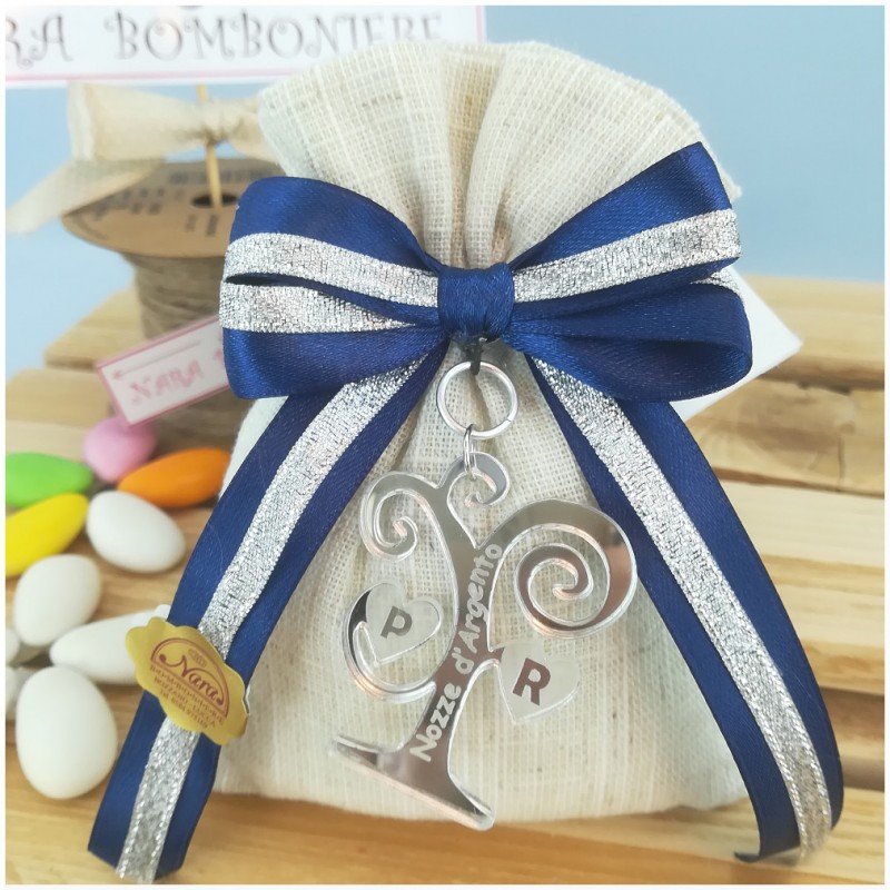 Sacchettino con Albero della vita in plexilgas personalizzato