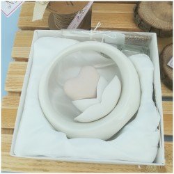 Profumatore cerchio con Cuore tortora  con scatola