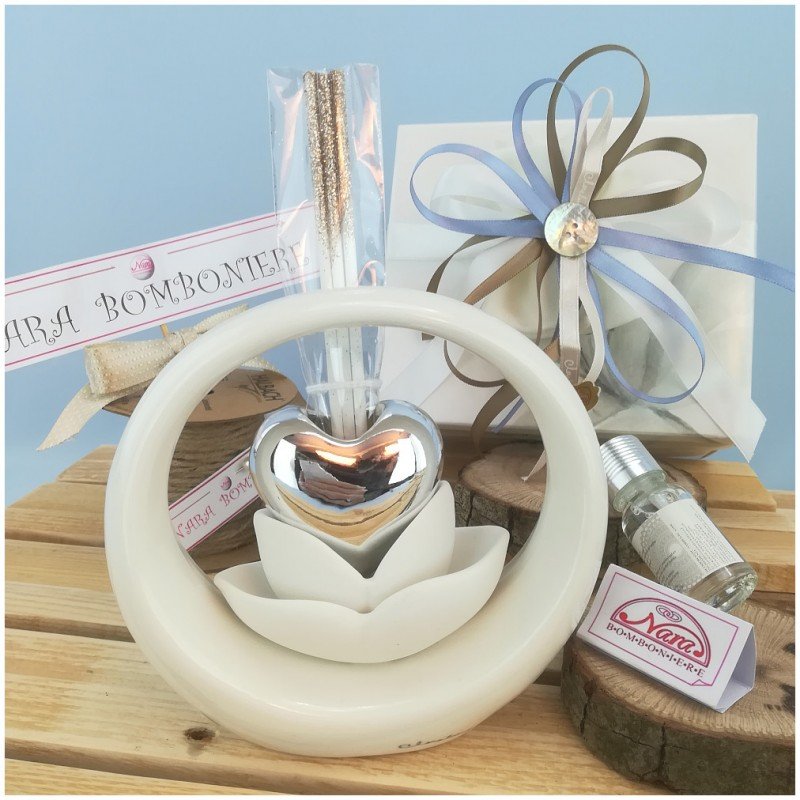 Profumatore cerchio con Cuore Argento