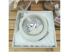 Profumatore cerchio con Cuore Argento con scatola