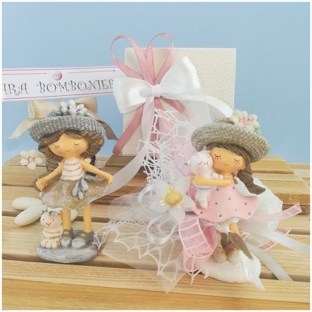 Bambine con cappello bomboniere comunione
