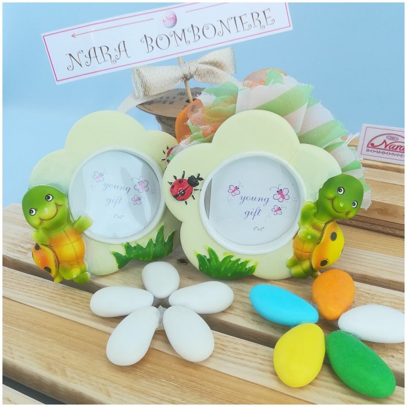 Porta foto  tartaruga in resina