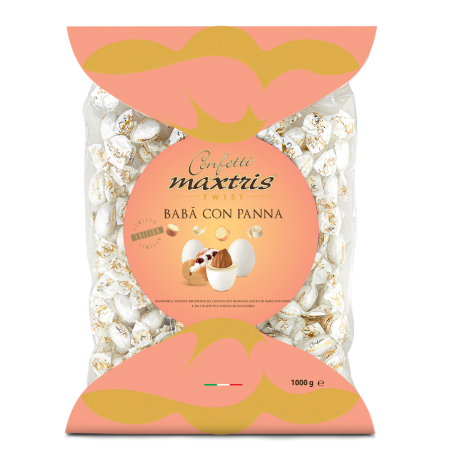 Confetti incartati singolarmente al gusto babà con panna