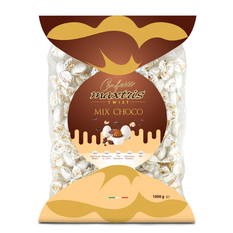Confetti incartati singolarmente gusto mix cioccolato
