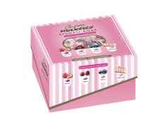 Confetti incartati con scatola Vassoio Rosa sfumati