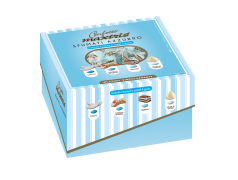 Confetti incartati con scatola Vassoio azzurri sfumati