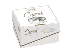 Confetti incartati con scatola Vassoio Mandorla bianca