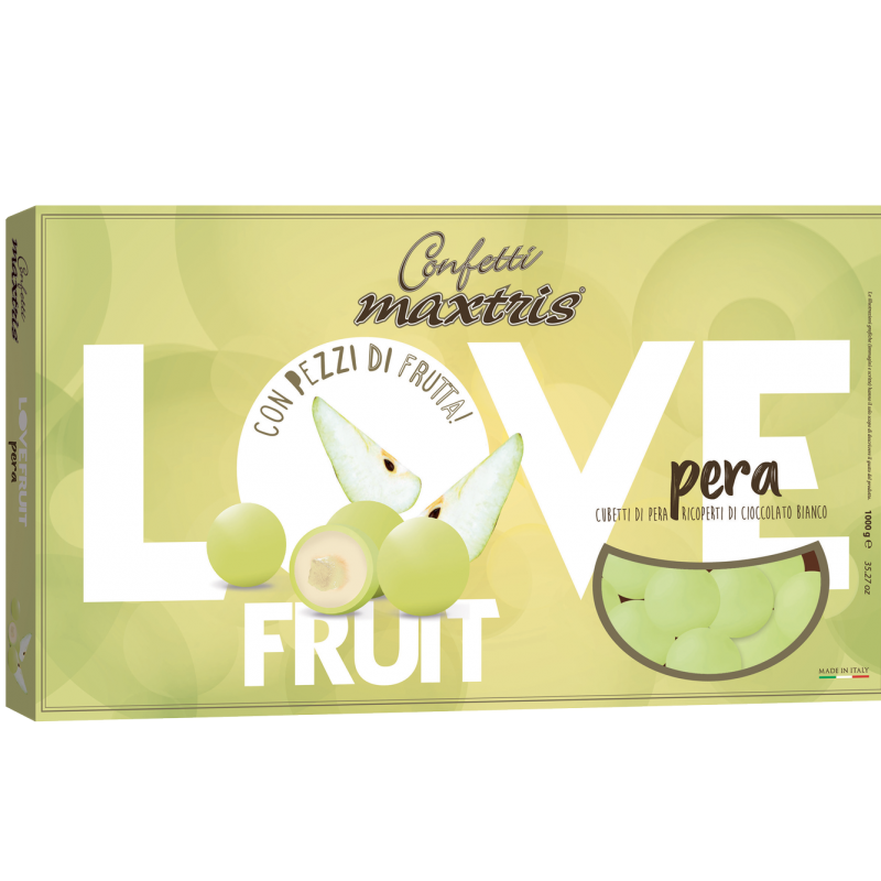 Confetti alla frutta con pezzettino di pera