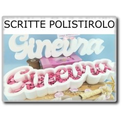 Scritte polistirolo portaconfetti