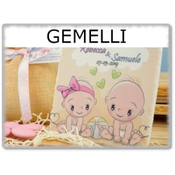 Bomboniere Battesimo Gemelli